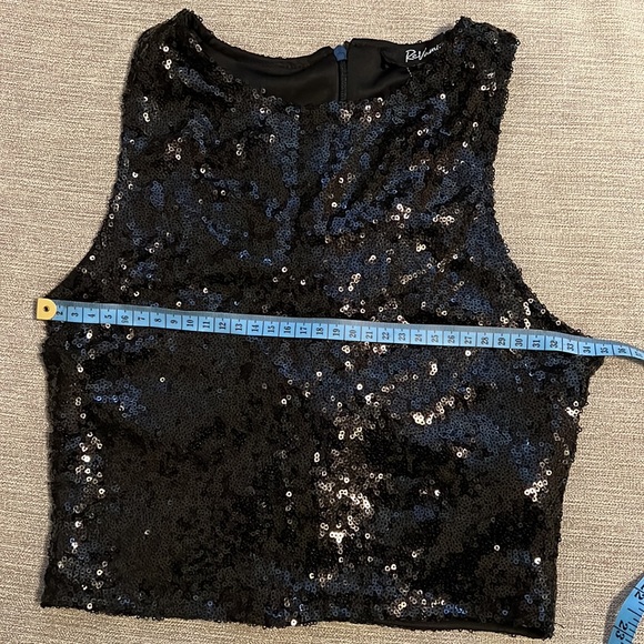 Sequin black crop top - Picture 5 of 5